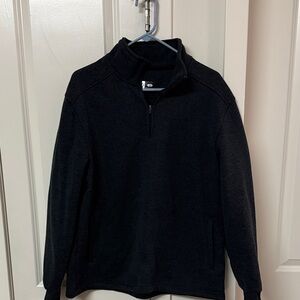 Men's Classic Black Zip-Up Sweater